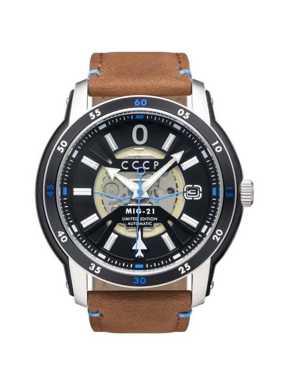 NWT Cccp Mig-21 Black Dial Men's Watch